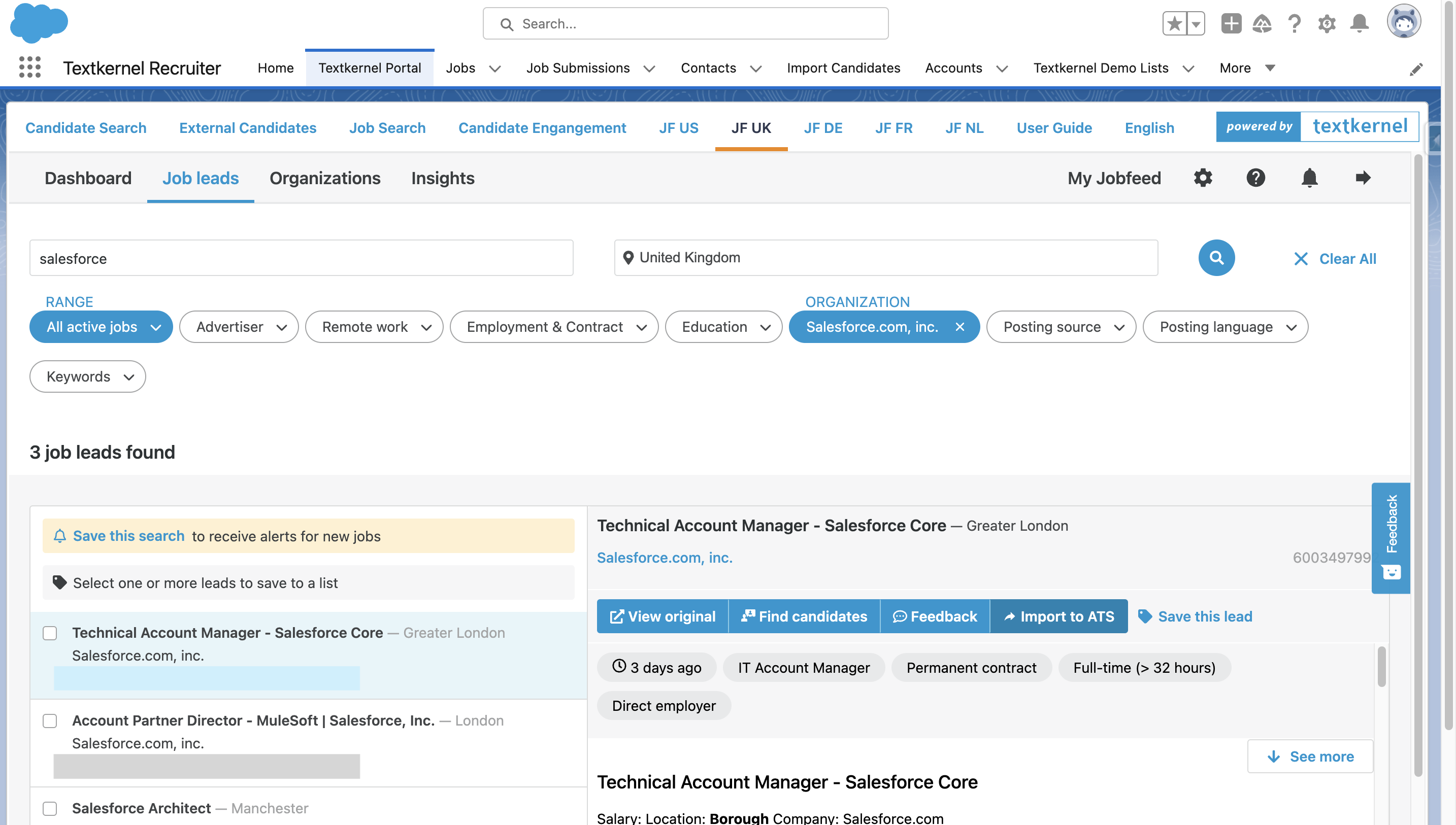 Market IQ import from Search